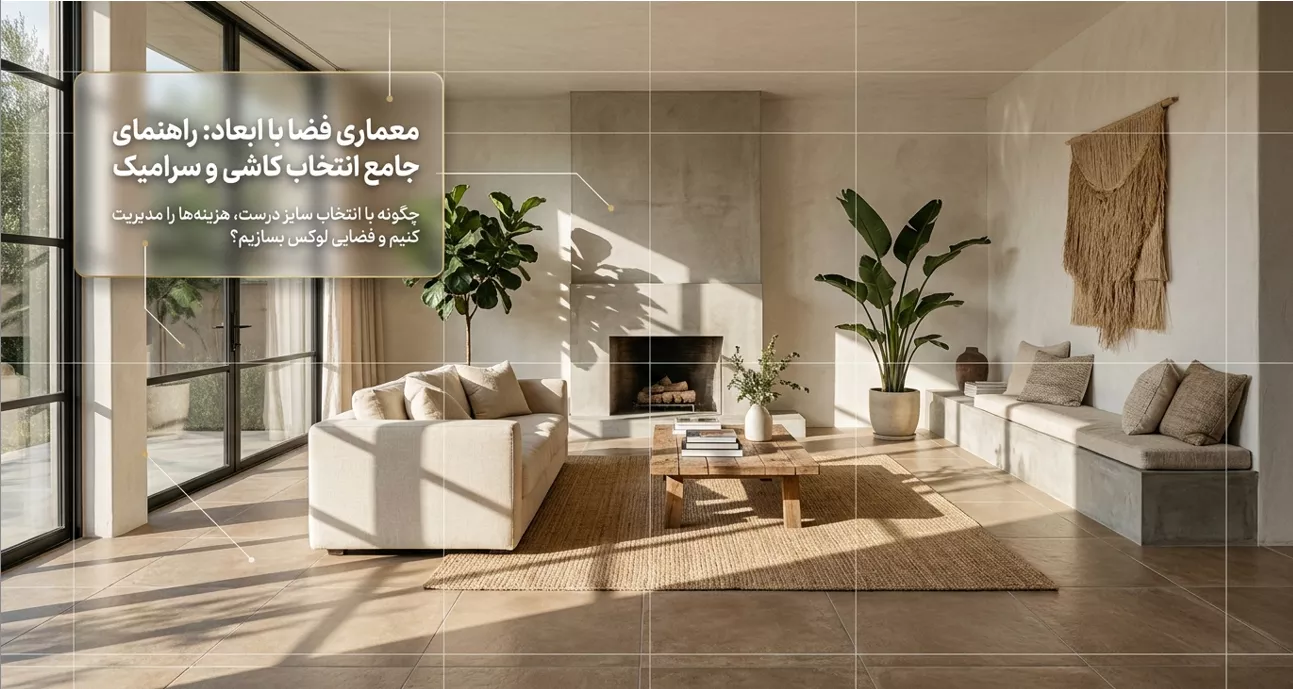راهنمای جامع انتخاب بهترین ابعاد کاشی و سرامیک برای فضاهای مختلف خانه